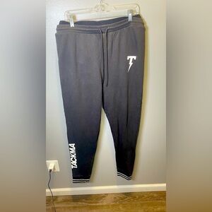 Tackma Men's Pull On Jogger Sweatpants Black‎ Size 2XL